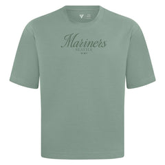 Seattle Mariners Levelwear Ethereal Oversized Luxe Signature Knit T-Shirt - Green - MLB Lifestyle