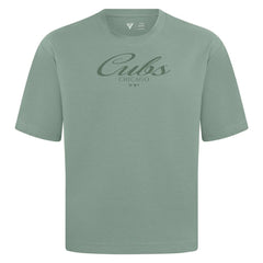 Chicago Cubs Levelwear Ethereal Oversized Luxe Signature Knit T-Shirt - Green - MLB on Sale
