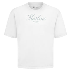 Miami Marlins Levelwear Ethereal Oversized Luxe Signature Knit T-Shirt - White - MLB Online