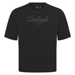 St. Louis Cardinals Levelwear Ethereal Oversized Luxe Signature Knit T-Shirt - Black - MLB Online