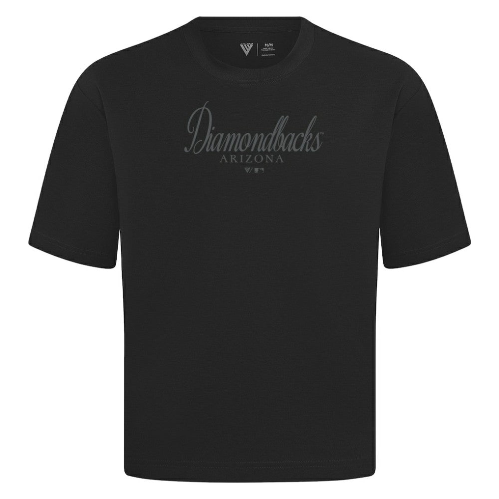 Arizona Diamondbacks Levelwear Ethereal Oversized Luxe Signature Knit T-Shirt - Black - MLB Sale