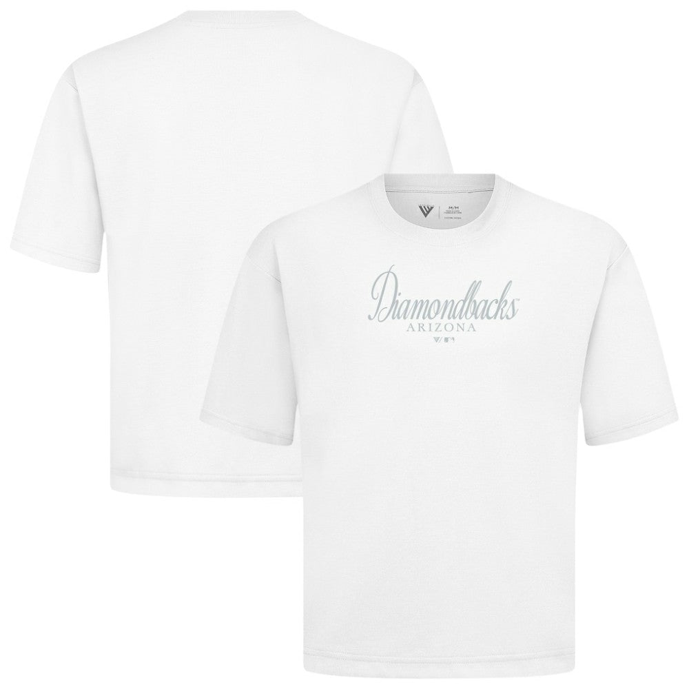 Arizona Diamondbacks Levelwear Ethereal Oversized Luxe Signature Knit T-Shirt - White - MLB on Sale