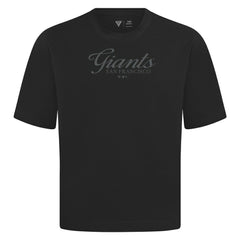 San Francisco Giants Levelwear Ethereal Oversized Luxe Signature Knit T-Shirt - Black - MLB Lifestyle