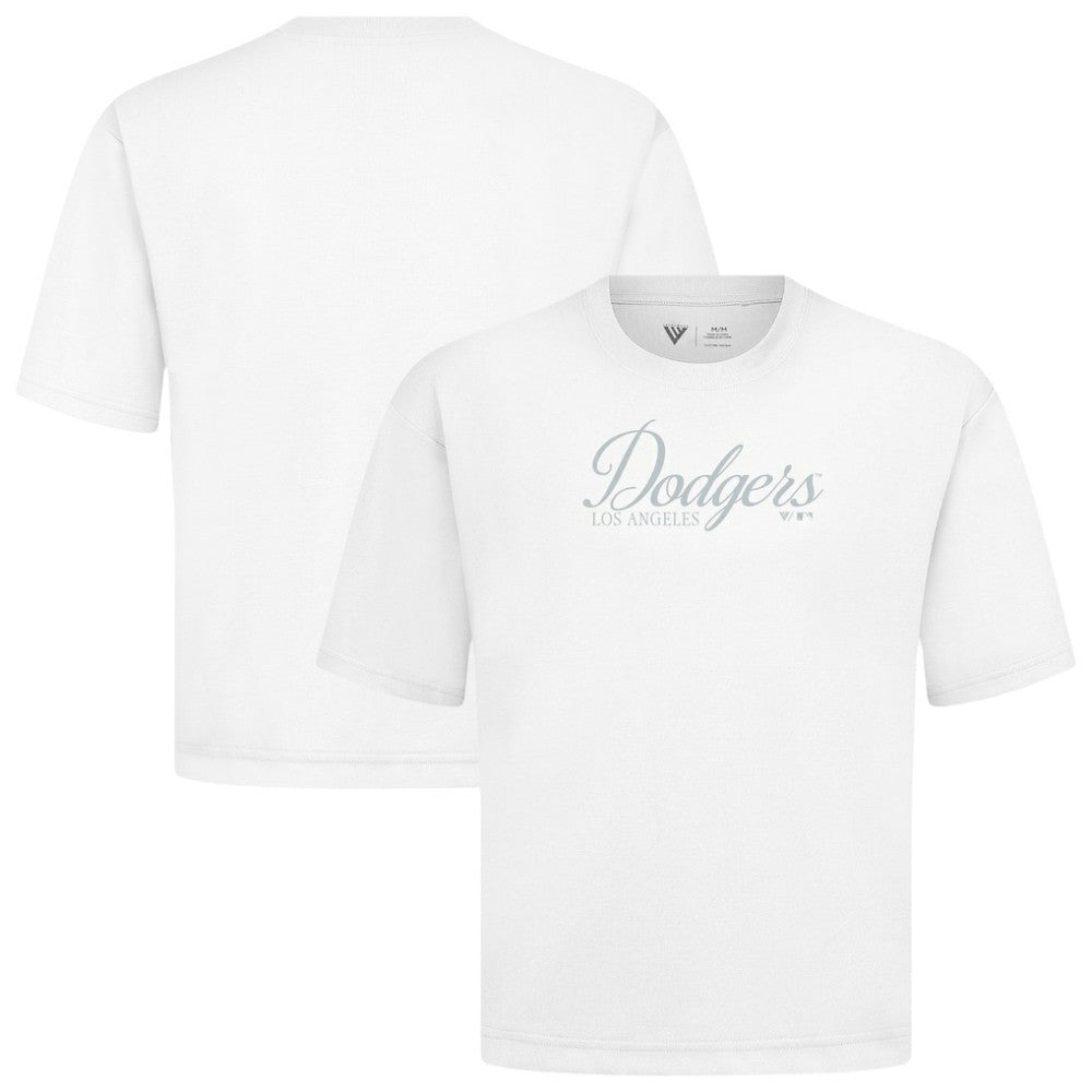 Los Angeles Dodgers Levelwear Ethereal Oversized Luxe Signature Knit T-Shirt - White - MLB Online