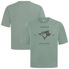 Toronto Blue Jays Levelwear Crossway Oversized Luxe Signature Knit T-Shirt - Green - MLB Discount