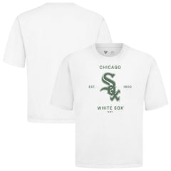 Chicago White Sox Levelwear Crossway Oversized Luxe Signature Knit T-Shirt - White - MLB Online