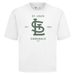 St. Louis Cardinals Levelwear Crossway Oversized Luxe Signature Knit T-Shirt - White - MLB Online