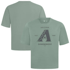 Arizona Diamondbacks Levelwear Crossway Oversized Luxe Signature Knit T-Shirt - Green - MLB Lifestyle