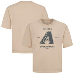 Arizona Diamondbacks Levelwear Crossway Oversized Luxe Signature Knit T-Shirt - Khaki - MLB Online