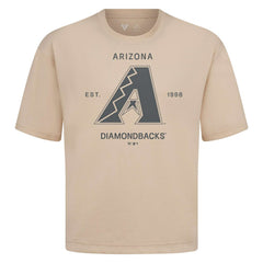 Arizona Diamondbacks Levelwear Crossway Oversized Luxe Signature Knit T-Shirt - Khaki - MLB Online