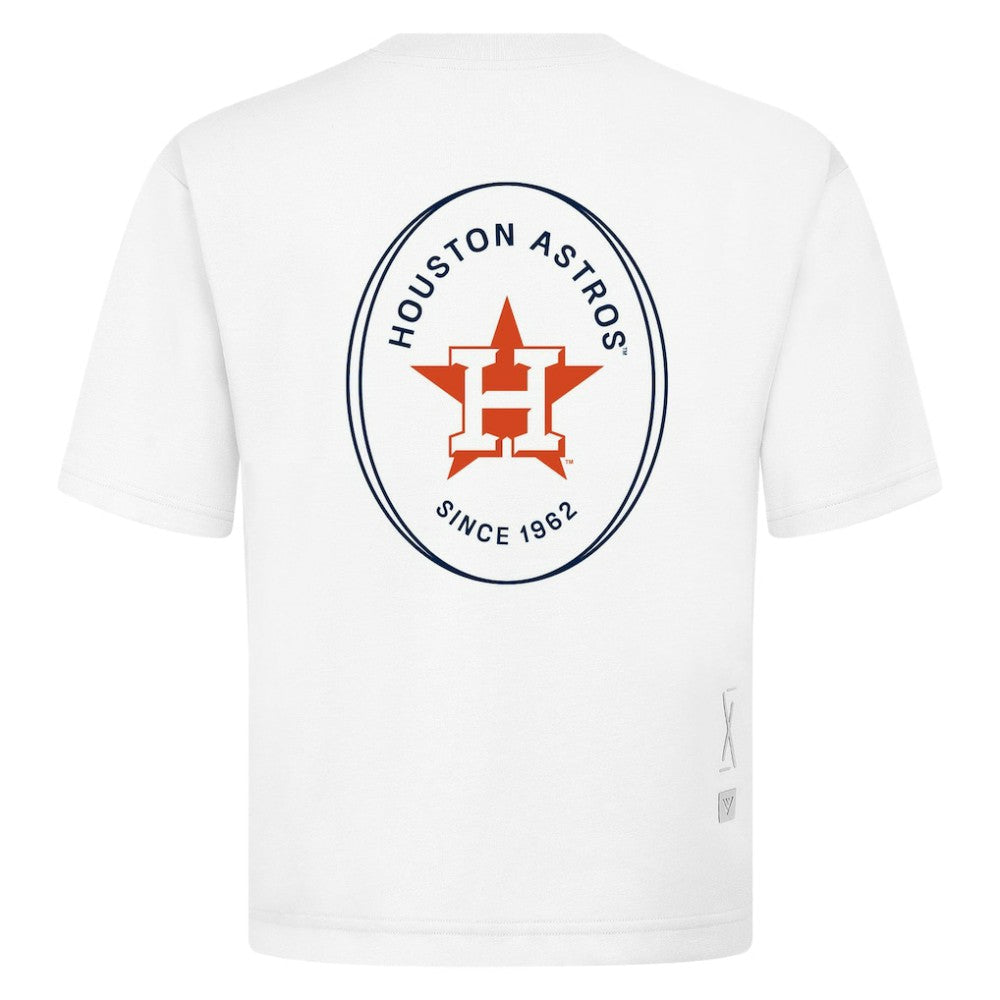 Houston Astros Levelwear Signet Oversized Luxe Signature Knit T-Shirt - White - MLB Online