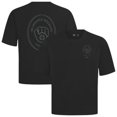 Milwaukee Brewers Levelwear Signet Oversized Luxe Signature Knit T-Shirt - Black - MLB Online