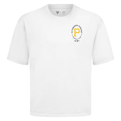Pittsburgh Pirates Levelwear Signet Oversized Luxe Signature Knit T-Shirt - White - MLB on Sale