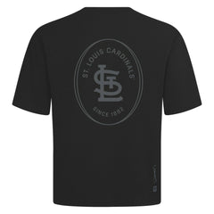 St. Louis Cardinals Levelwear Signet Oversized Luxe Signature Knit T-Shirt - Black - MLB Sale