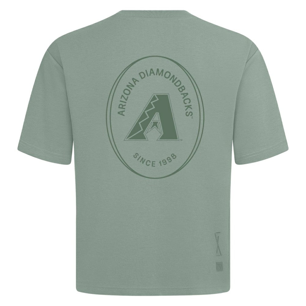 Arizona Diamondbacks Levelwear Signet Oversized Luxe Signature Knit T-Shirt - Green - MLB Lifestyle