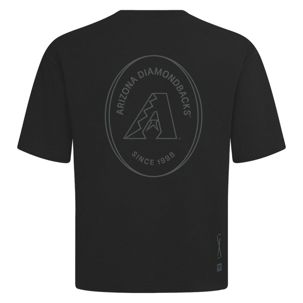 Arizona Diamondbacks Levelwear Signet Oversized Luxe Signature Knit T-Shirt - Black - MLB Sale