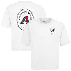 Arizona Diamondbacks Levelwear Signet Oversized Luxe Signature Knit T-Shirt - White - MLB Discount