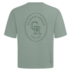 Colorado Rockies Levelwear Signet Oversized Luxe Signature Knit T-Shirt - Green - MLB Online