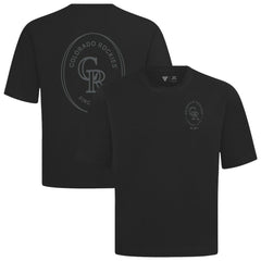 Colorado Rockies Levelwear Signet Oversized Luxe Signature Knit T-Shirt - Black - MLB Discount