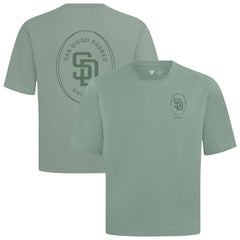 San Diego Padres Levelwear Signet Oversized Luxe Signature Knit T-Shirt - Green - MLB Lifestyle