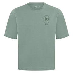 Athletics Levelwear Signet Oversized Luxe Signature Knit T-Shirt - Green - MLB Discount
