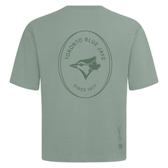 Toronto Blue Jays Levelwear Signet Oversized Luxe Signature Knit T-Shirt - Green - MLB Sale