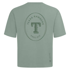 Texas Rangers Levelwear Signet Oversized Luxe Signature Knit T-Shirt - Green - MLB Online