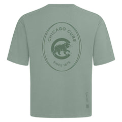 Chicago Cubs Levelwear Signet Oversized Luxe Signature Knit T-Shirt - Green - MLB Sale