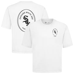 Chicago White Sox Levelwear Signet Oversized Luxe Signature Knit T-Shirt - White - MLB Online