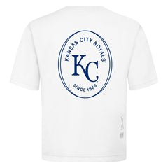 Kansas City Royals Levelwear Signet Oversized Luxe Signature Knit T-Shirt - White - MLB Lifestyle