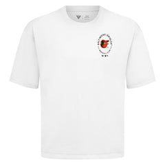 Baltimore Orioles Levelwear Signet Oversized Luxe Signature Knit T-Shirt - White - MLB Discount