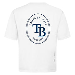 Tampa Bay Rays Levelwear Signet Oversized Luxe Signature Knit T-Shirt - White - MLB Online