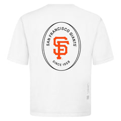 San Francisco Giants Levelwear Register Oversized Luxe Signature Knit T-Shirt - White - MLB on Sale