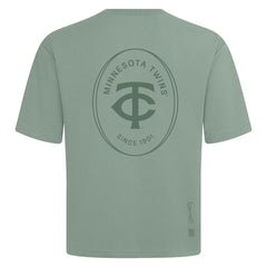 Minnesota Twins Levelwear Register Oversized Luxe Signature Knit T-Shirt - Green - MLB Online