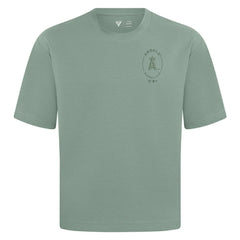 Los Angeles Angels Levelwear Register Oversized Luxe Signature Knit T-Shirt - Green - MLB Online