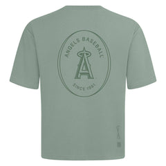 Los Angeles Angels Levelwear Register Oversized Luxe Signature Knit T-Shirt - Green - MLB Online