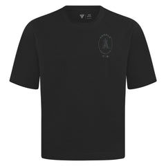 Los Angeles Angels Levelwear Register Oversized Luxe Signature Knit T-Shirt - Black - MLB on Sale