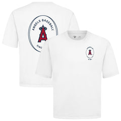 Los Angeles Angels Levelwear Register Oversized Luxe Signature Knit T-Shirt - White - MLB Lifestyle