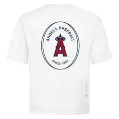 Los Angeles Angels Levelwear Register Oversized Luxe Signature Knit T-Shirt - White - MLB Lifestyle