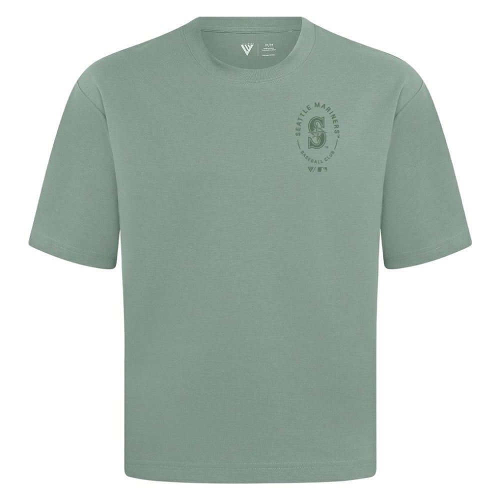 Seattle Mariners Levelwear Register Oversized Luxe Signature Knit T-Shirt - Green - MLB Online