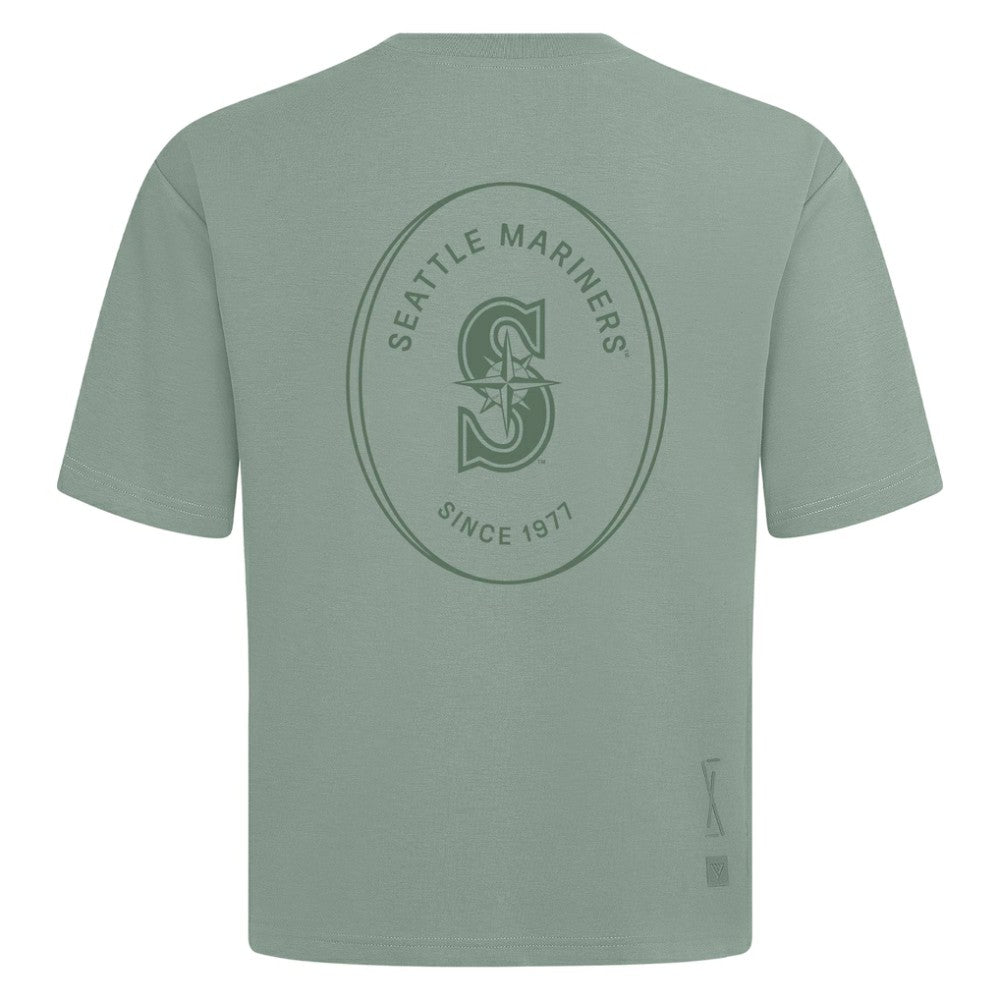 Seattle Mariners Levelwear Register Oversized Luxe Signature Knit T-Shirt - Green - MLB Online
