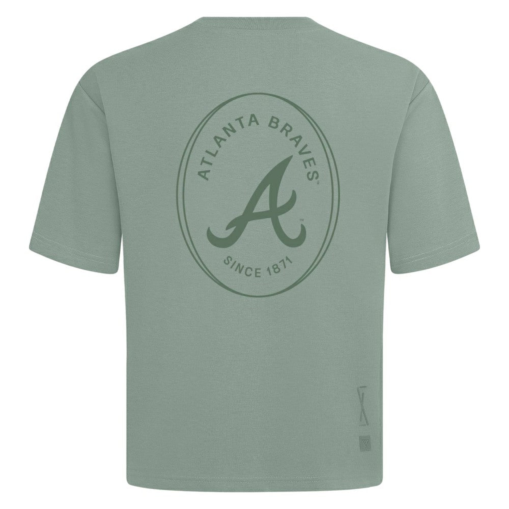 Atlanta Braves Levelwear Register Oversized Luxe Signature Knit T-Shirt - Green - MLB on Sale