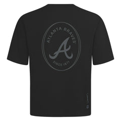 Atlanta Braves Levelwear Register Oversized Luxe Signature Knit T-Shirt - Black - MLB Discount