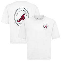 Atlanta Braves Levelwear Register Oversized Luxe Signature Knit T-Shirt - White - MLB Online