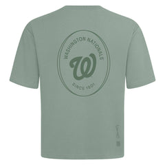 Washington Nationals Levelwear Register Oversized Luxe Signature Knit T-Shirt - Green - MLB Discount