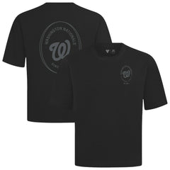 Washington Nationals Levelwear Register Oversized Luxe Signature Knit T-Shirt - Black - MLB Sale