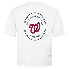 Washington Nationals Levelwear Register Oversized Luxe Signature Knit T-Shirt - White - MLB Online