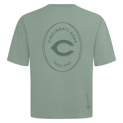 Cincinnati Reds Levelwear Register Oversized Luxe Signature Knit T-Shirt - Green - MLB Lifestyle