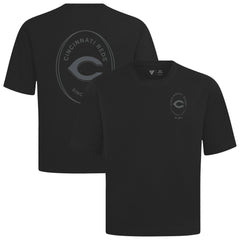 Cincinnati Reds Levelwear Register Oversized Luxe Signature Knit T-Shirt - Black - MLB Lifestyle