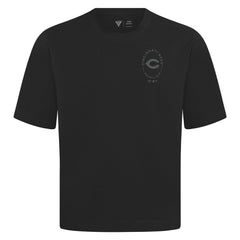 Cincinnati Reds Levelwear Register Oversized Luxe Signature Knit T-Shirt - Black - MLB Lifestyle